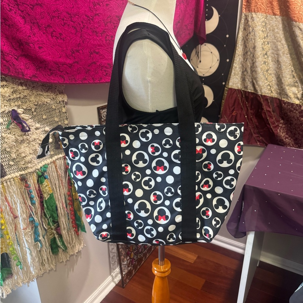 NWOT Disney Stylish Black and Red Patterned Tote Bag